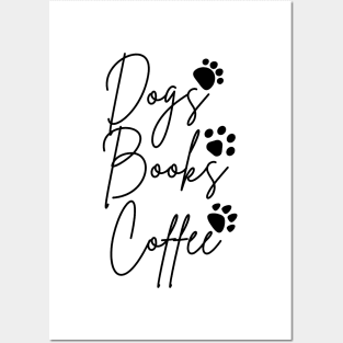 dogs books coffee paws Posters and Art